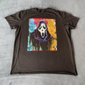 Ghost Face Graffiti Style Short Sleeve Black Logo T-Shirt Large