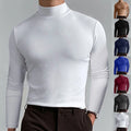 Mens Roll Neck Jumper T-Shirt Baselayer Turtle High Extra Soft Long Sleeve Tops