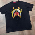 Makobi Sharko T Shirt Mens 3X Black Graphic Gold Sequin Zip Detail Streetwear
