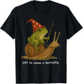Whimsical Frog Wizard Off to Cause A Kerfuffle Meme Frog T-Shirt Image 1 of 3