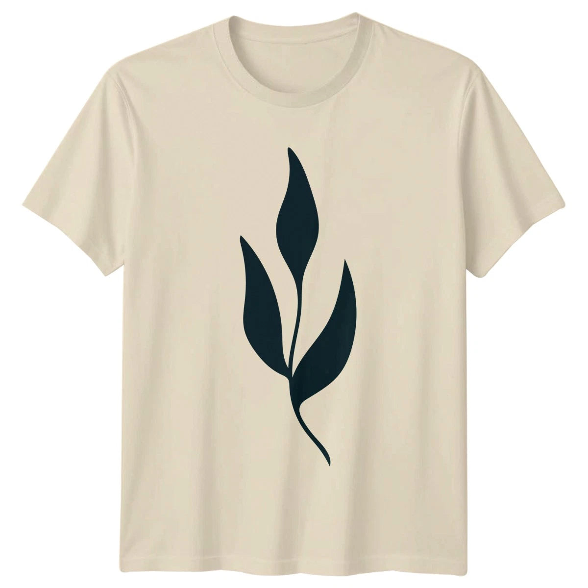 Botanical Plant Leaf Modern Minimalist T-Shirt Abstract Botanical Art