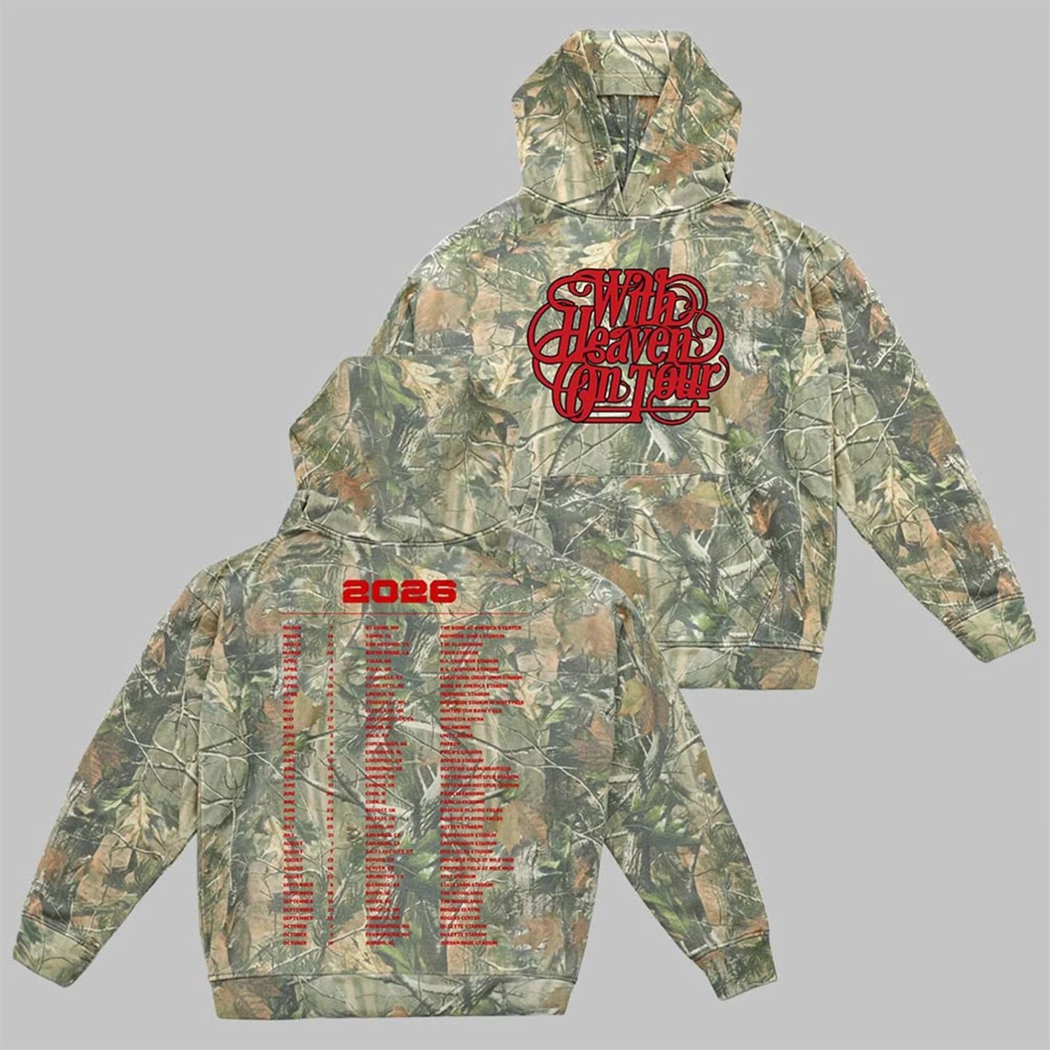 HOT ITEM! Zach Bryan With Heaven On Top Tour 2026 Merch Camo - All Over Hoodie