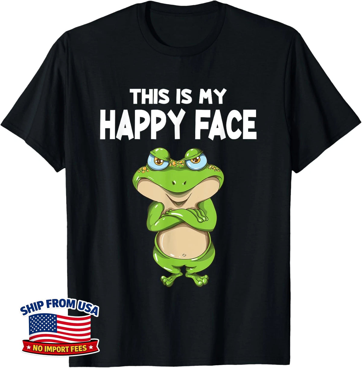 Frog this is my happy face toad frog saying Unisex T-Shirt