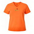 Pickleball V-Neck T-Shirt Size L Orange Embroidered Image 1 of 4