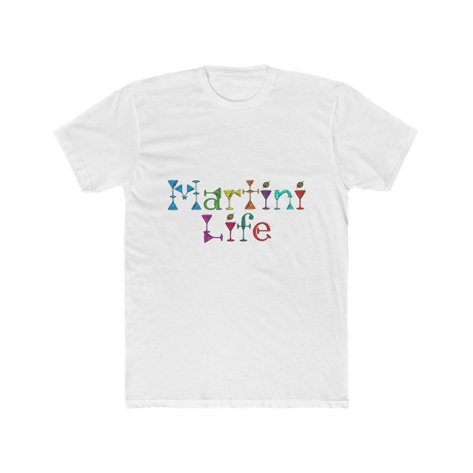 Martini Life Tee | Colorful Cocktail Typography T-Shirt
