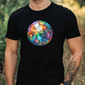 Mens Watercolour Disco Volleyball Theme Cotton T-Shirt Size XS to 5XL
