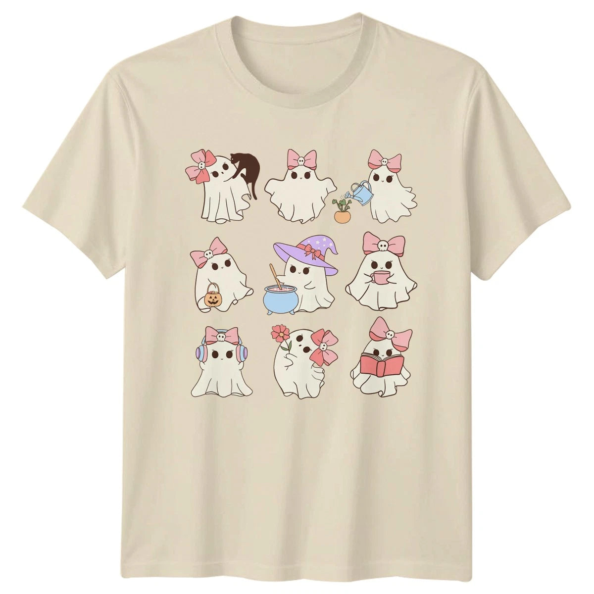 Cute Kawaii Pastel Ghost Life Womens T-Shirt Kawaii Spooky Halloween
