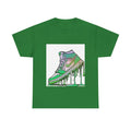 Green Dripping Sneaker Tee | Skate Shoe Illustration