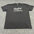 Rawlings T-Shirt Mens XL Black Pro Baseball Graphic Cotton Short Sleeve USA