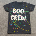Bless Your Heart Boo Crew Shirt Sz S Men Black Neon Paint Splatter Halloween 90s