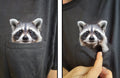 Funny Raccoon Shirt - Humor Raccoon Hidden Middle Finger Pocket - Raccoon Image 1 of 4