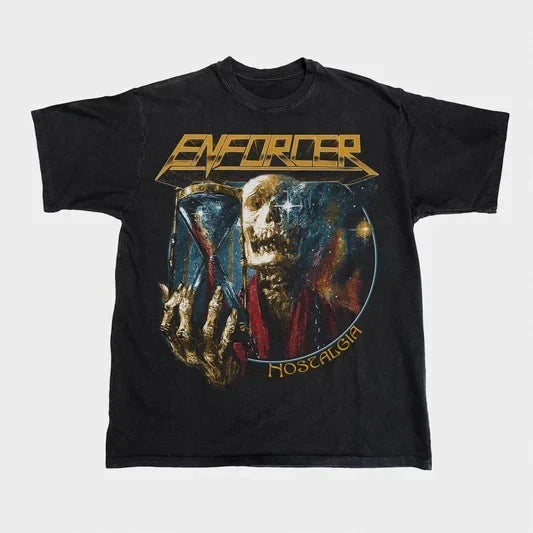 ENFORCER Band Nostalgia Black T shirt Full Size S-5XL