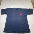 OZ T-Shirt Mens XL Blue 100% Cotton Blue Mountains Embrodier Australia Made