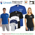 UNEEK T-Shirt | Personalised Name | Text | Custom Embroidered | Unisex or Man UK