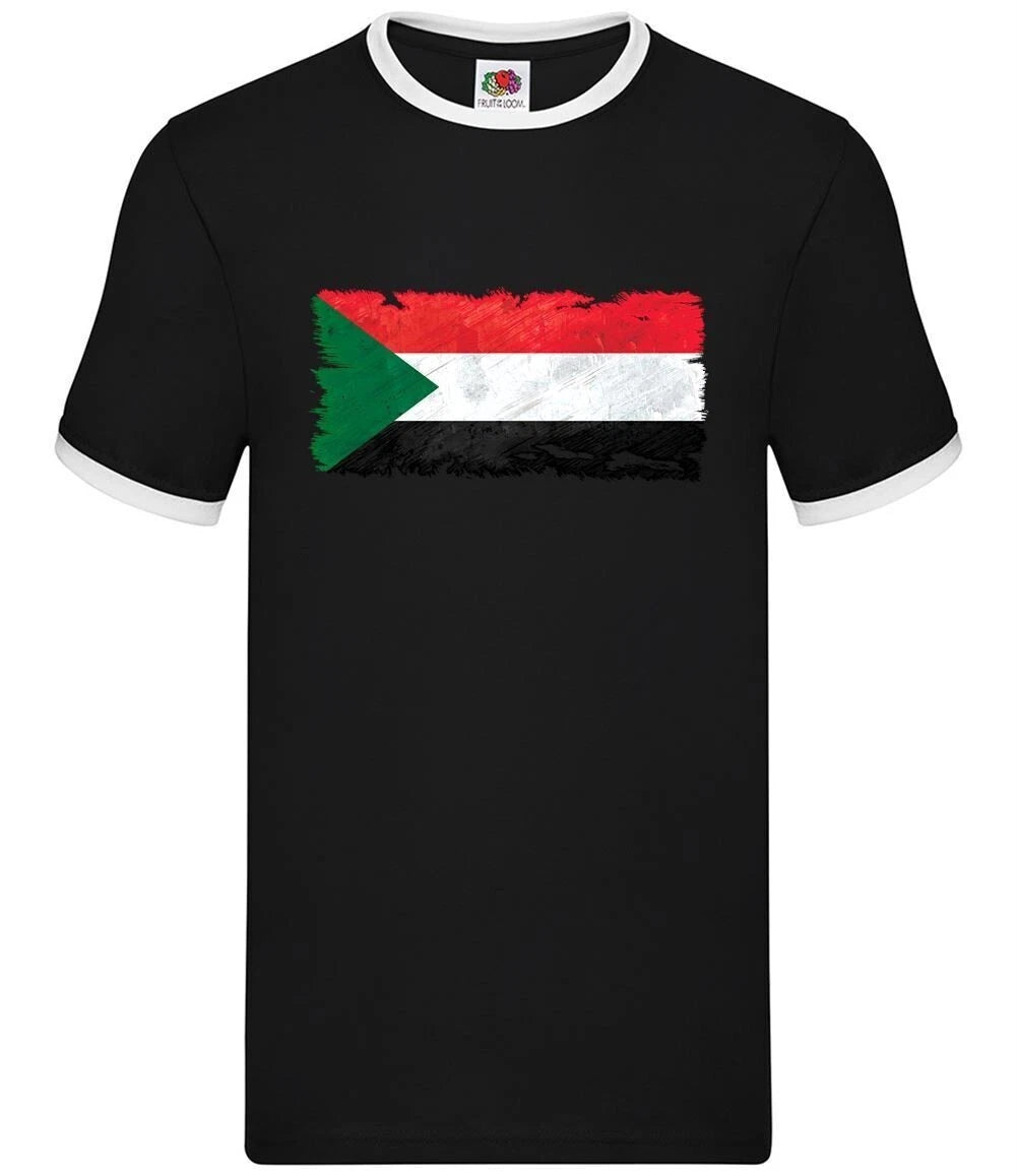 Sudan Grunge Style Flag - Men Contrast - Sudanese Flags Country Travel