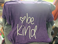Purple "Be Kind" Graphic Tee Shirt XL Unisex Adults Cotton Knit Crew Neck