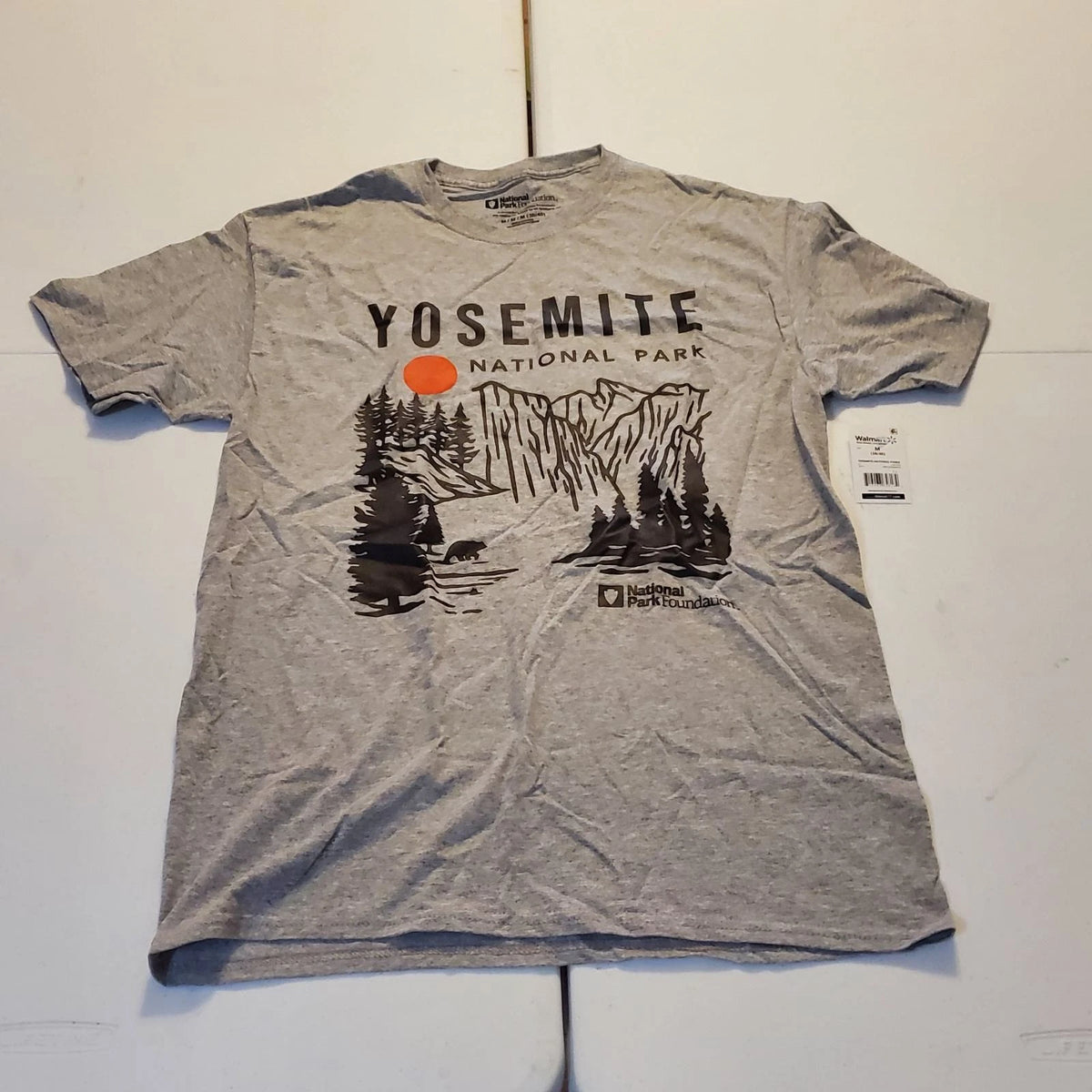 National Park Foundation Yosemite T Shirt Graphic Heather Gray M NWT Crew Neck Image 1 of 4