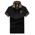 New Men Luxury Diamond Crown Rhinestones Fashion Polo T-Shirt High Quality