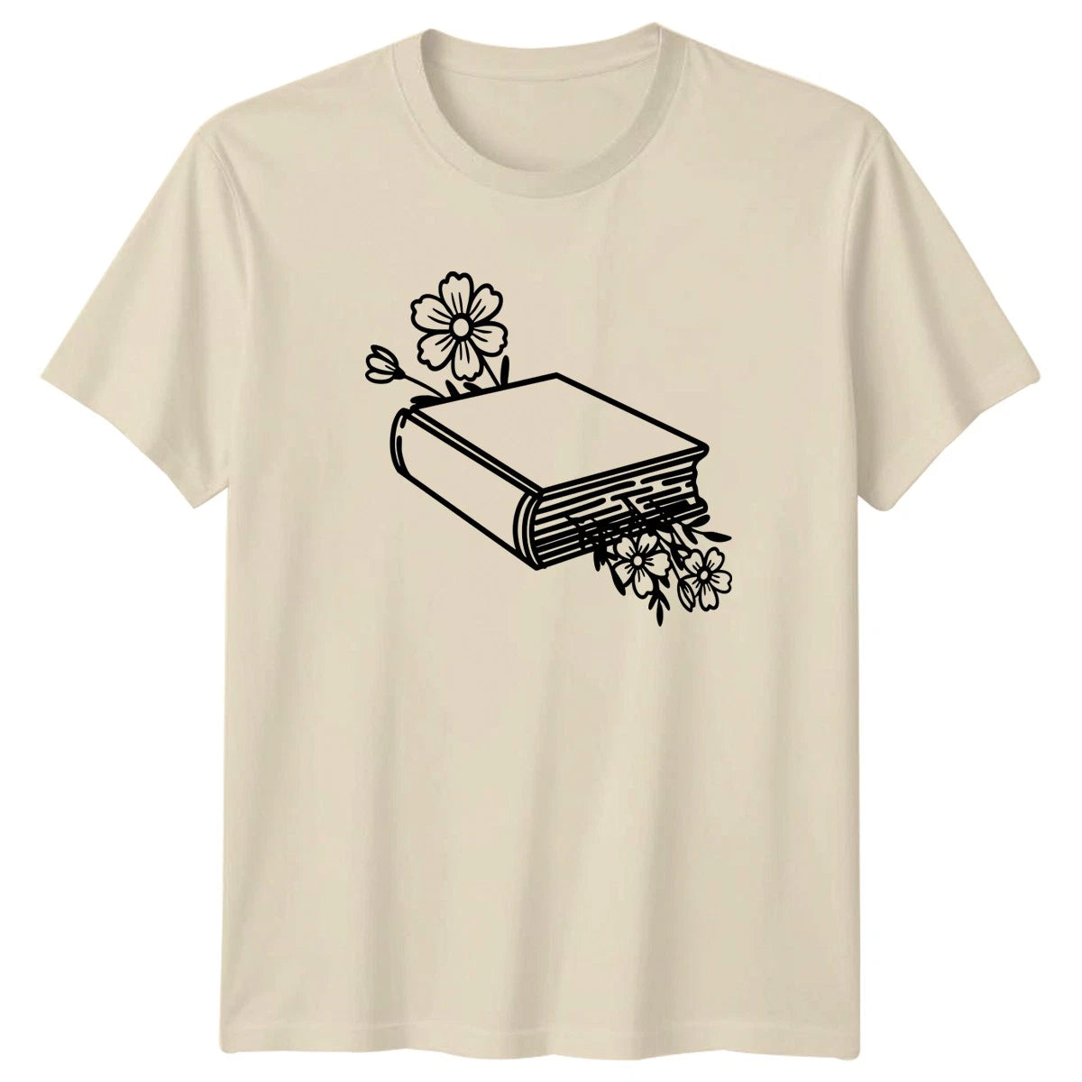 Just One More Chapter Floral Book Womens T-Shirt Aesthetic Reader