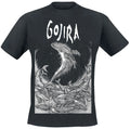 Gojira - T-Shirt (Woodblock Whales) Metal Band Black Size Large New