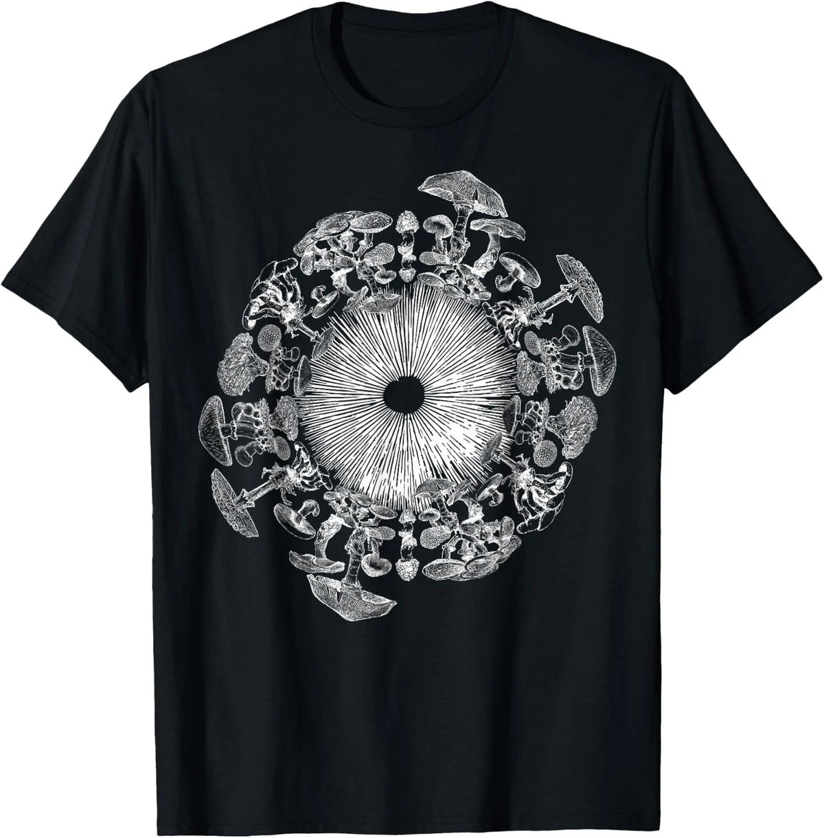 Mushroom Iris Mycology Foraging Mycologist Spore Print T-Shirt Image 1 of 2