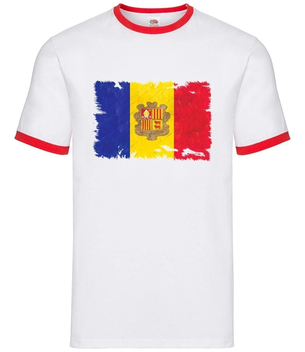 Andorra Grunge Flag Style - Men Ringtone - Country Travel Flags La Vella
