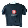 Brooklyn New York City Subway T Shirt Graphic  Mens Small Black Short Sleeve