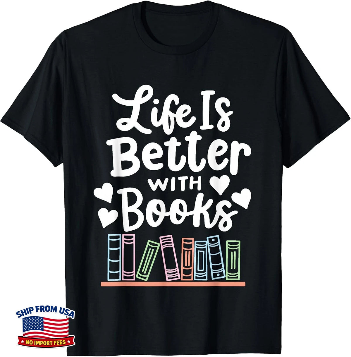 Books Reading Librarian Library Reader T-Shirt