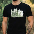 Mens Forest Landscape Motif Cotton T-Shirt Size XS to 5XL
