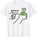 Dishonest Frog Funny Frog Meme Behave No Cartoon Design T-Shirt unisex T-Shirt Image 1 of 4