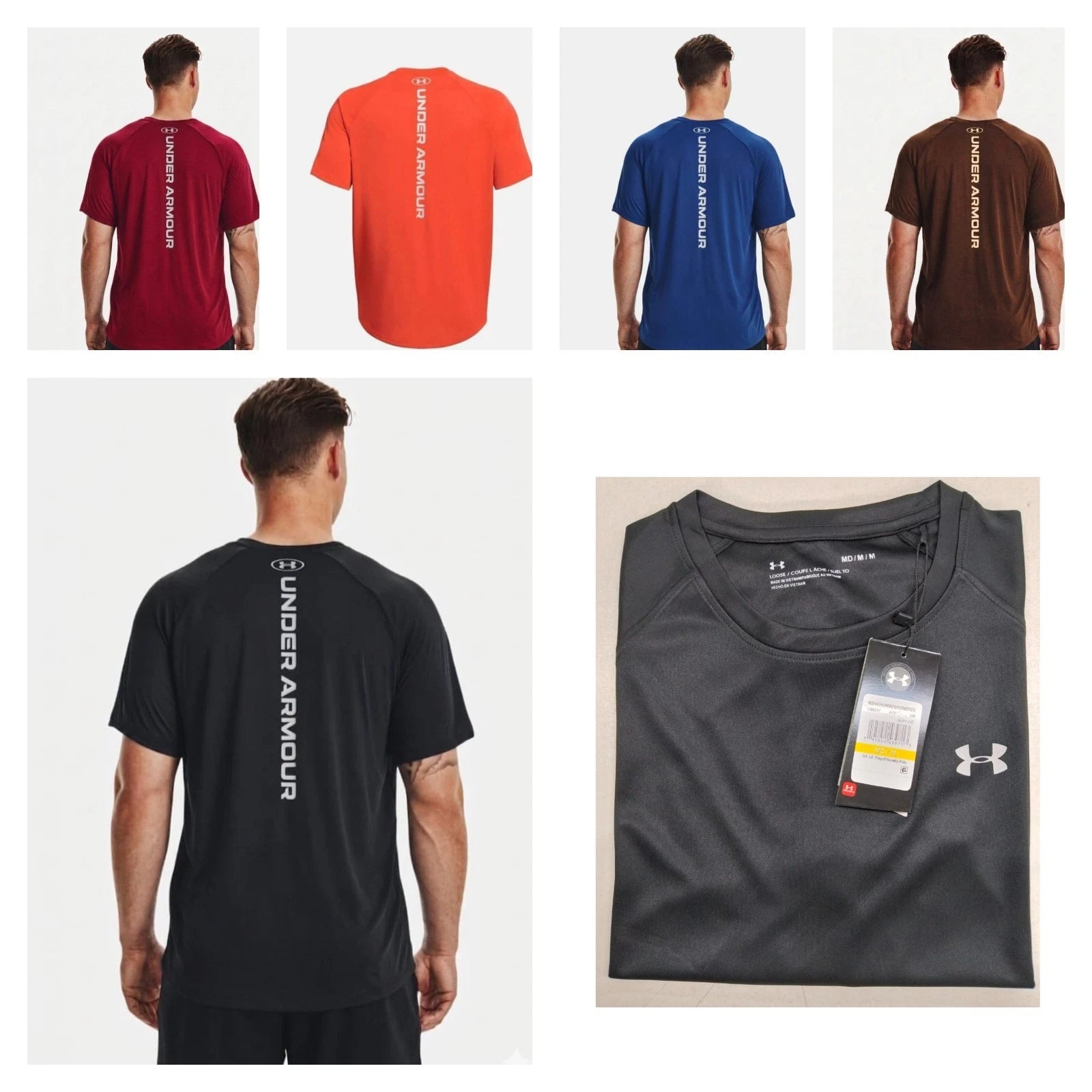 Mens Under Armour Tech Reflective Short Sleeve T-Shirt Gym Training Running Top