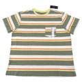 Original Use Mens Size XL Crew Neck Short Sleeve T-Shirt Striped Restful Green