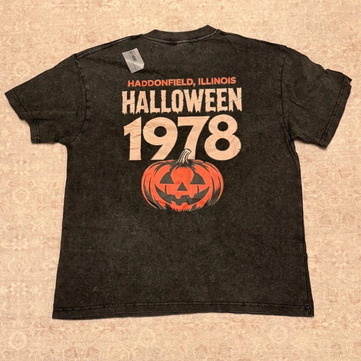 Halloween 1978 Haddonfield Illinois Movie Graphic Tee Mineral Wash Black M