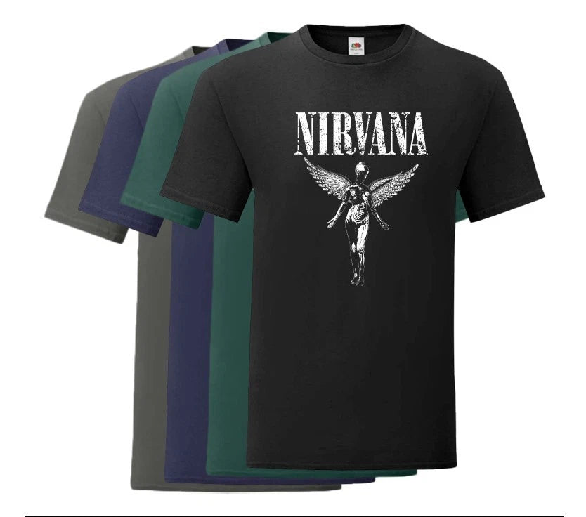 White In Utero T-Shirt - cotton - Rock & Roll Grunge Alternative Rock Punk tee