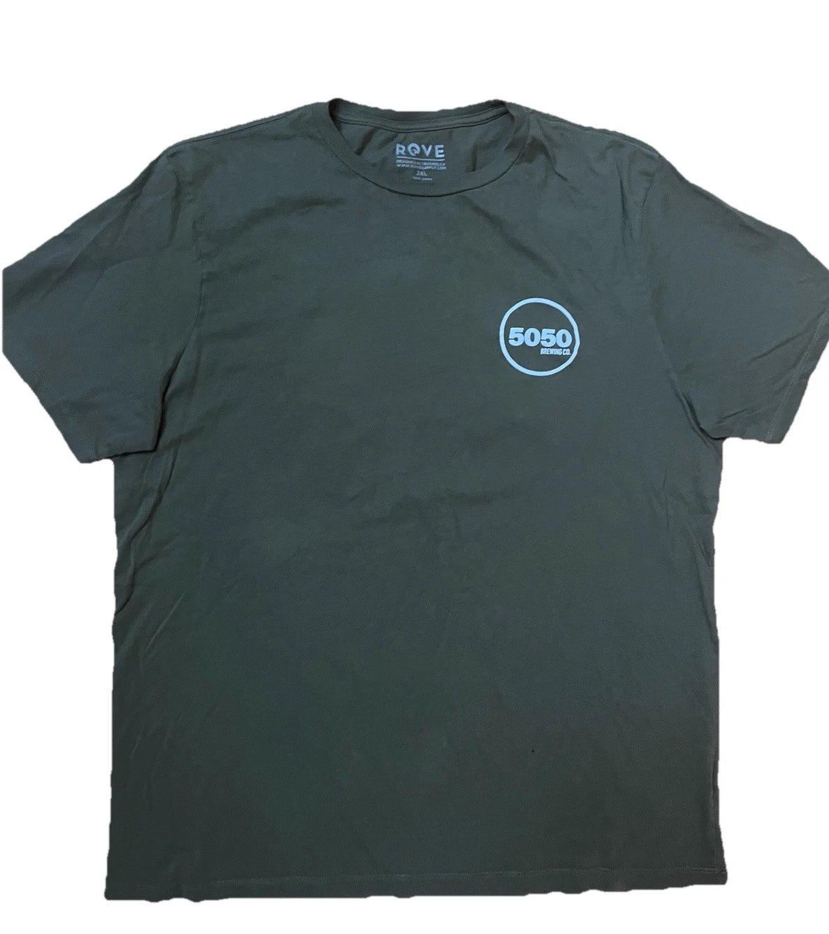 5050 Brew Co Double Sided Shirt XXL 2XL Olive Tahoe Reno Rove Olive