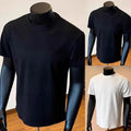 Men Slim T-Shirt Casual Pullover Regular Length Base Layer Streetwear Style