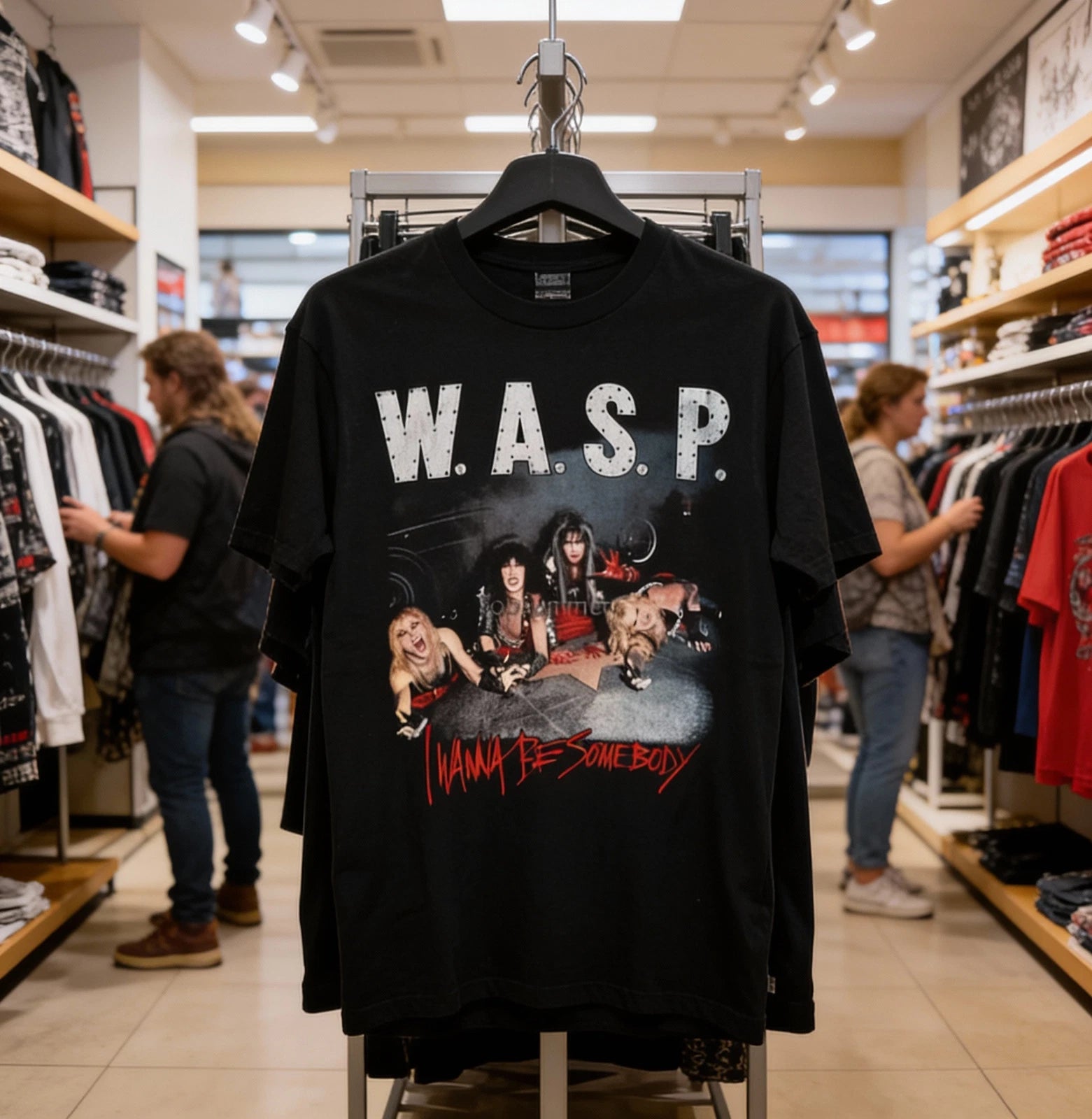 Wasp Band I Wanna Be Somebody Shirt Unisex COncert S-5XL