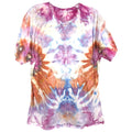 George XL Top Handmade Tie Dye T-Shirt Short Sleeve Rust Orange Pink 204