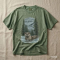 River Otter Mountain Nature Comfort Tee Wildlife Animal Lover Gift