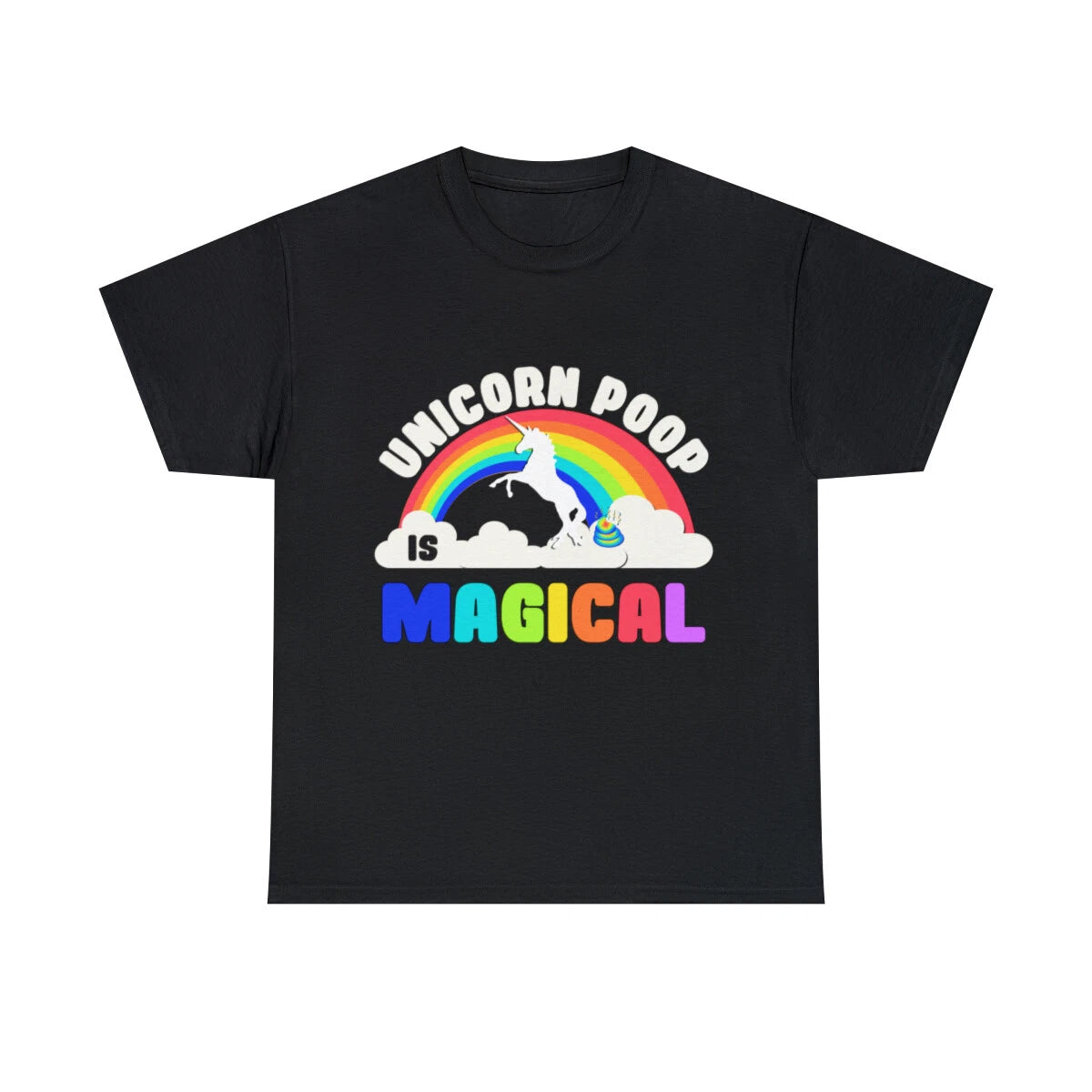 Unicorn Poop Is Magical Graphic Tee Shirt, S-5XL