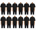 12 PK Unisex oversized T-Shirts 100% cotton, (7.1 oz) 240 GSM Black ( large L )