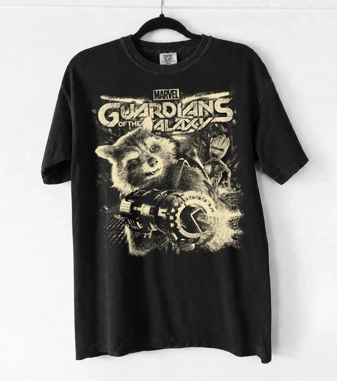 Rocket Raccoon Guardians Of The Galaxy Superheroes Graphic T-Shirt