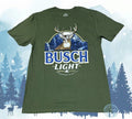 New Busch Light Deer Hunting Buck Budweiser Beer Bud Men's Vintage T-Shirt