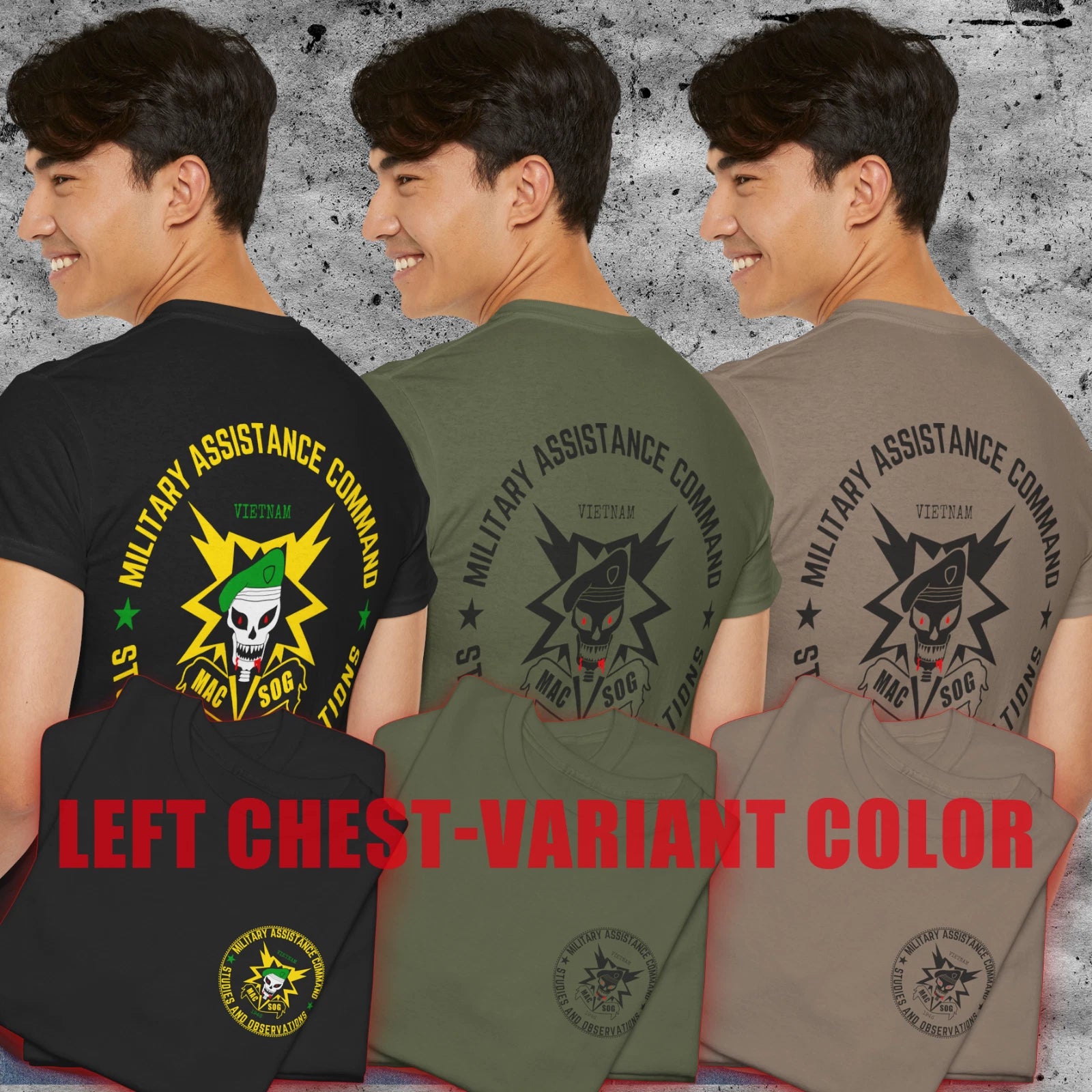 US Army - Special Forces MACV-SOG Military Assistance Command Vietnam T-Shirt HQ