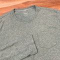Gap Long Sleeve T-Shirt Mens L Minimalist Heathered Cotton Blend Green Classic