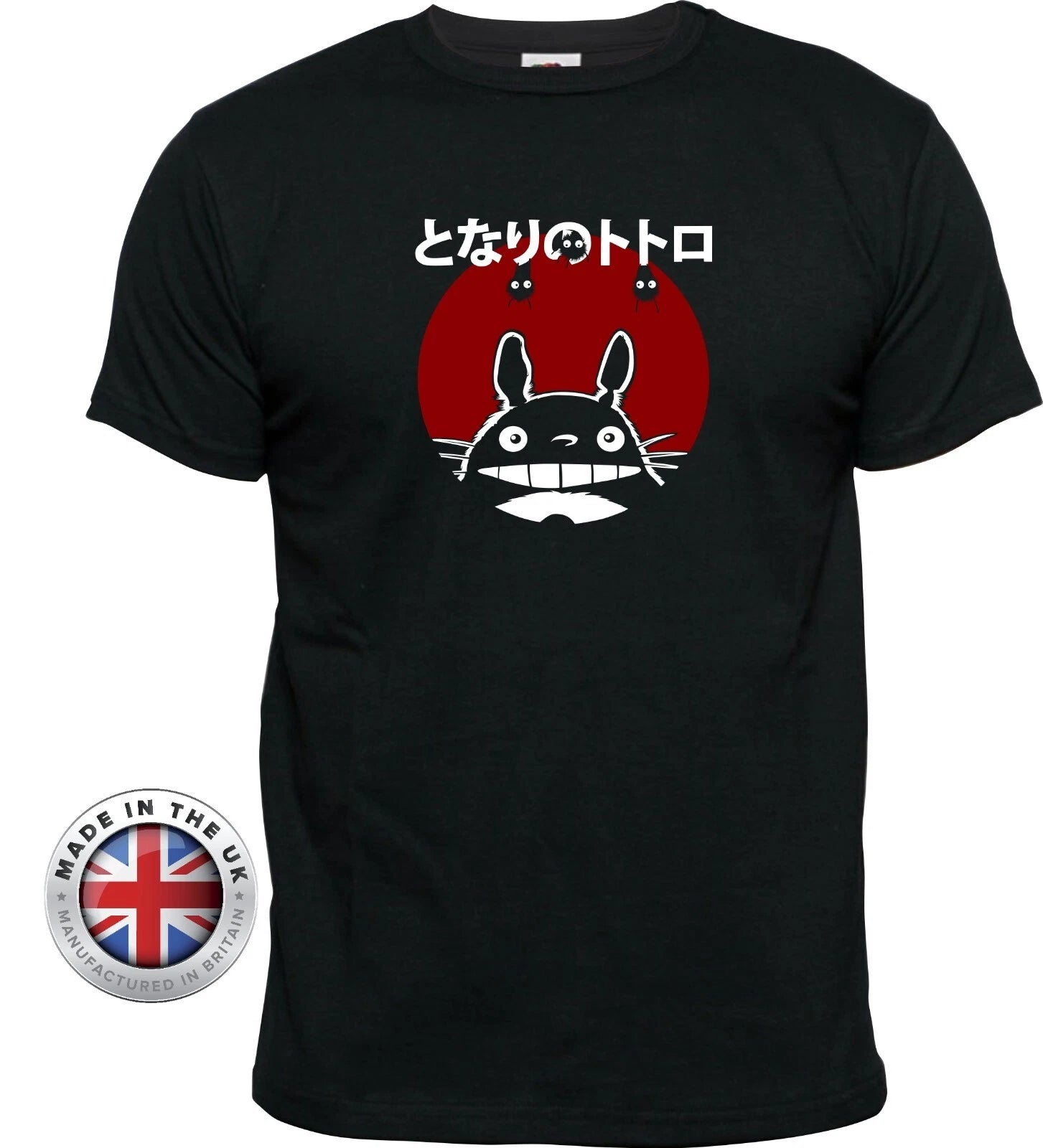Totoro tshirt black soots t shirt anime T Shirt, unisex+ladies fitted