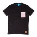 King Insignia Pinstripe Pocket Black Crew Neck Urban Tee T-shirt