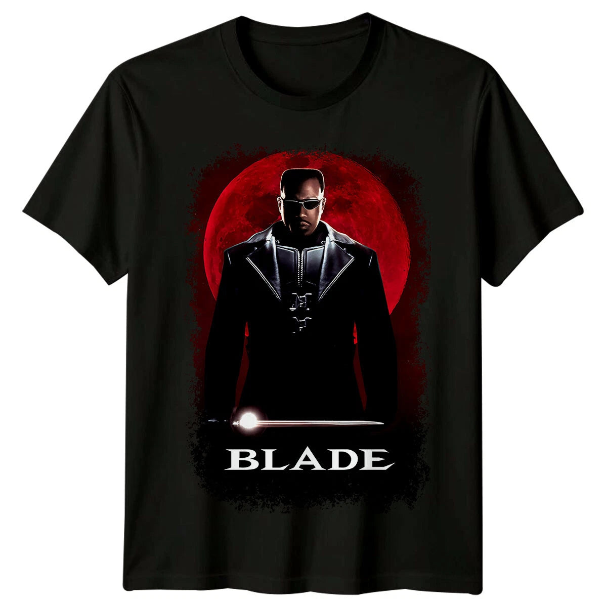 Blade (1998) Movie Poster Inspired T-Shirt Retro Classic Film Graphic Tee Unisex
