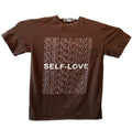 Fashion Nova Self Love T-Shirt Men's  Size Small 18.5" X 26" Brown Affirmation
