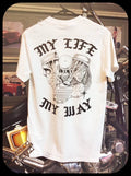 MY LIFE MY WAY panhead vintage flash sheet biker patch sticker shirt shovelhead